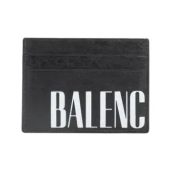 Balenciaga Arena Storico Lambskin Card Holder Trumpets Men's Black