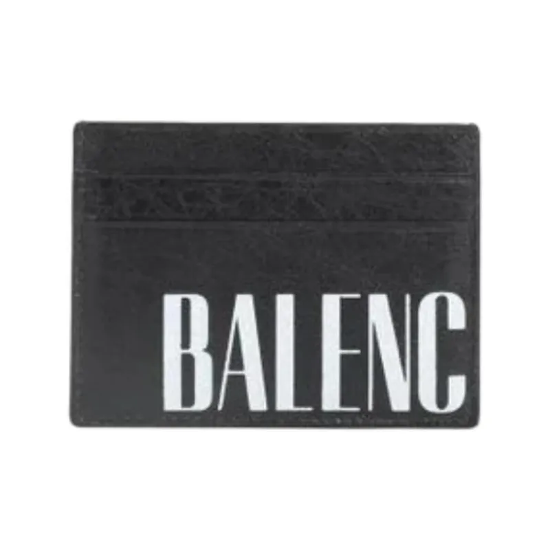 Balenciaga Arena Storico Lambskin Card Holder Trumpets Men's Black-0