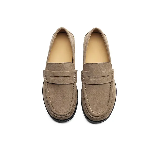 MOMGOG Men's Casual Shoes Men Low Top Khaki/Brown-2