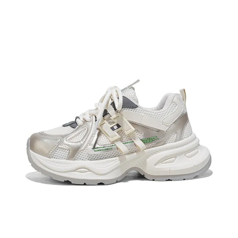 RENBEN Height Increasing Slip Resistant Low Top Chunky Sneakers Women's-0