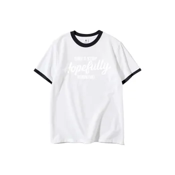 FAIRWHALE Drop Shoulder Sleeve T Shirt Women's