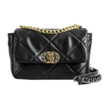 Morellybear PU Crossbody Bag Women's Black/White/Pink