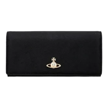 Vivienne Westwood Saffiano Leather Wallet Women's Black