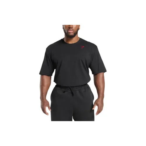 GYMSHARK T Shirt Men's Black/Adjustment Red