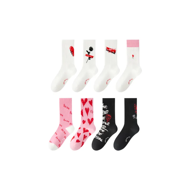 B&C.Room Mid Calf Socks Unisex 8 Pack-0