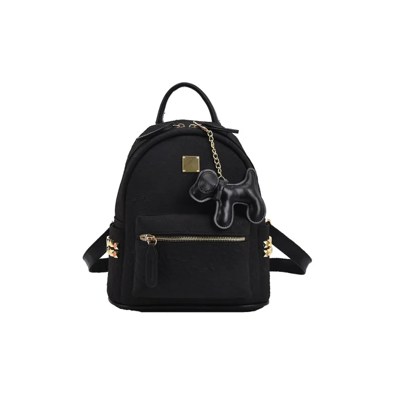 Yalu PU Backpack Women's White/Black-6