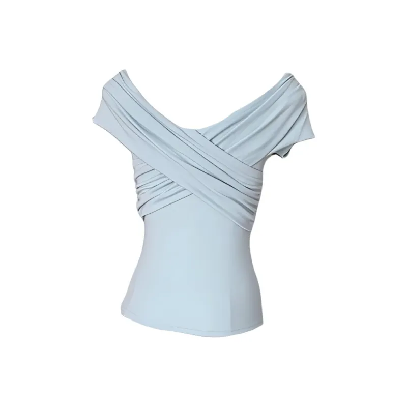 DOKZB T Shirts Women's Blue-1