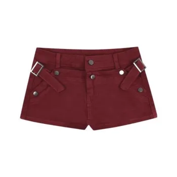 YEARNED Denim Shorts Women's Red