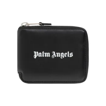 PALM ANGELS Logo Printed Zipped Wallet