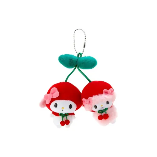 Sanrio My Melody Cherry Styling Brooch Dolls Plush Pendant 9cm High