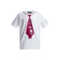 White with Rose Red Pattern