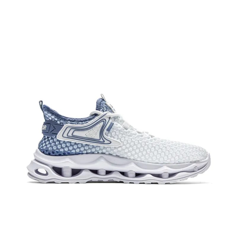 Warrior Breathable Lightweight Height Increasing Low Top Casual Shoes Unisex Dusty Blue-1