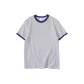 White Gray Navy Blue Edge