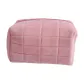 Pink Suede Makeup Bag