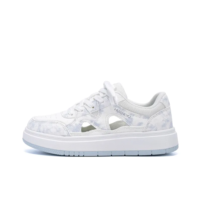 HUANQIU Abrasion Resistant Breathable Height Increasing Low Top Skateboard Shoes Women's-0