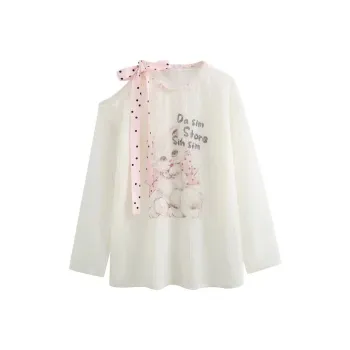 ABCMININ T Shirts Women's White