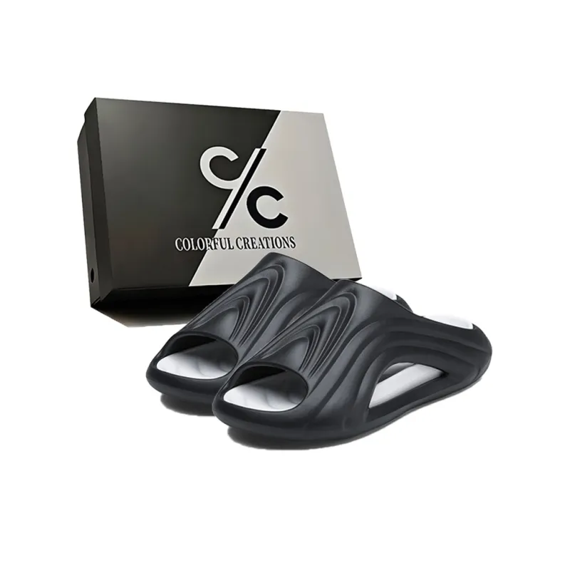 Colorful Creations EVA Quiet, Slip Resistant, Quick Dry Slide Slippers Men's Box-0