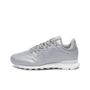 Nike Internationalist Anti Slip Wear Resistant Low Top Running Shoes Women's Silver