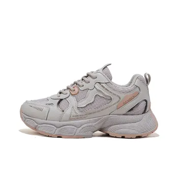 RENBEN Breathable Lightweight Height Increasing Low Top Chunky Sneakers Women's Gray