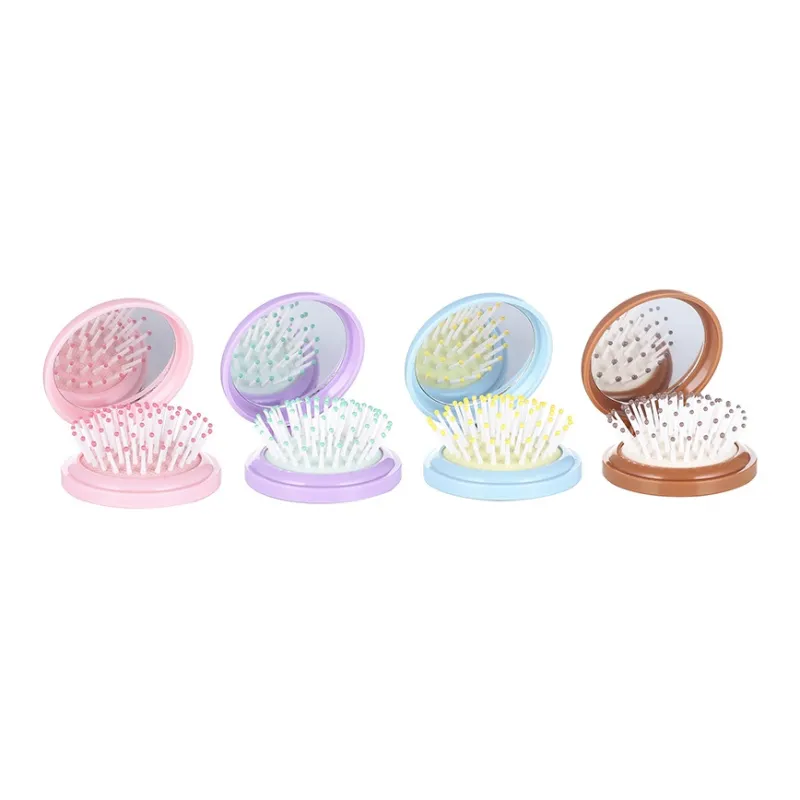 Future Maple Mini 2 in 1 Folding Mirror Air Cushion Comb Portable Comb And Mirror Set-5