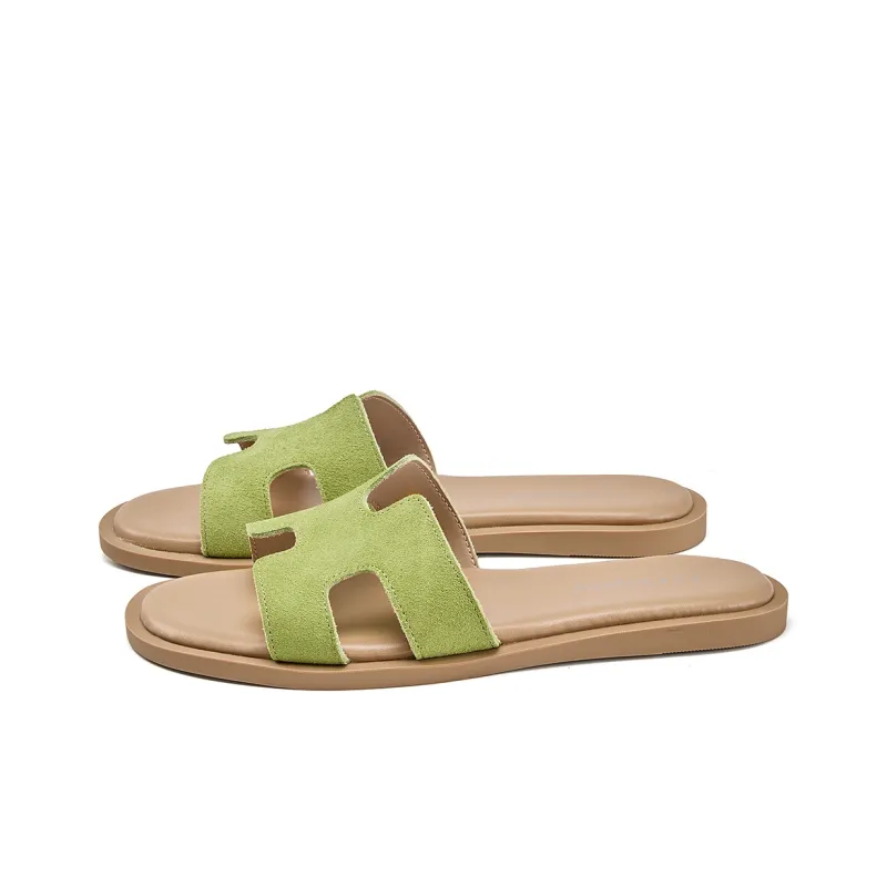 La Chapelle Quick Dry Slip Resistant Abrasion Resistant Odor Resistant Slide Slippers Women's Green-5
