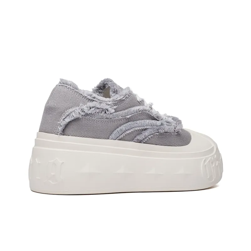 IHBOZ Slip Resistant, Abrasion Resistant, Breathable, Lightweight, Height Increasing Low Top Casual Shoes Women's Gray-3
