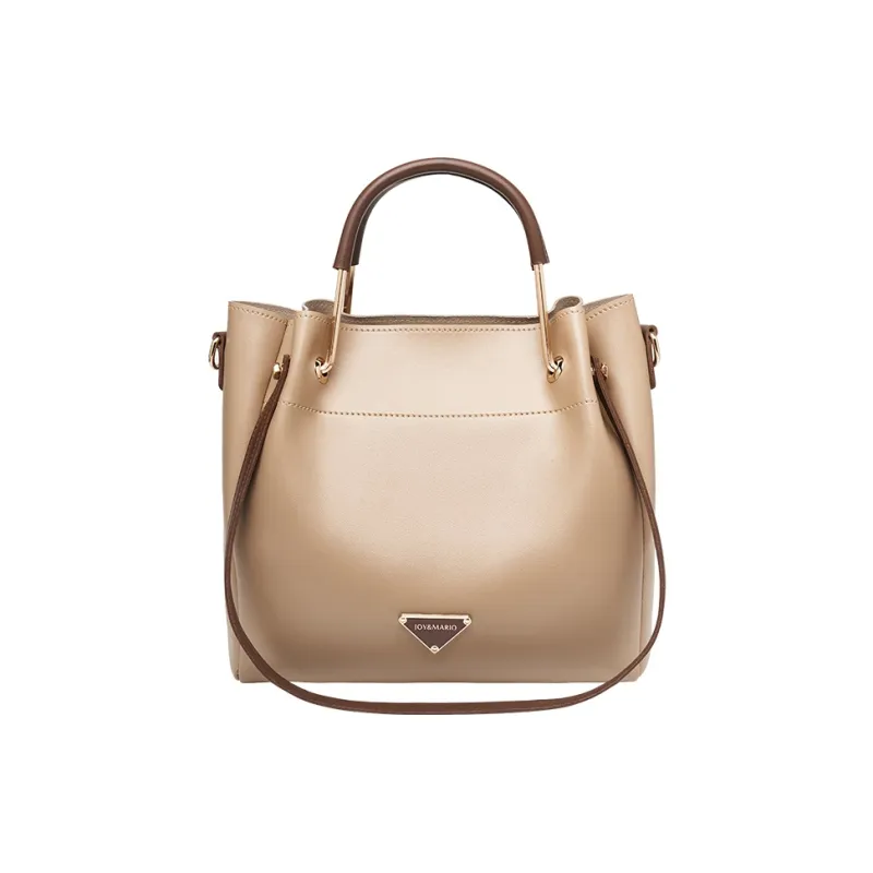 Joy&Mario Synthetic Leather Crossbody Handbag Women's Ecru & Brown/Cream Apricot & Coffee-6