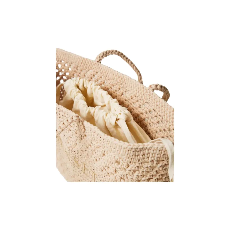 TWINSET MILANO Design Tote Bag, Shopping Bag, Handbag Women's Natural-2