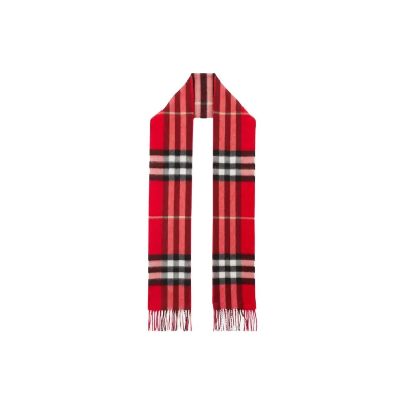 Burberry Cashmere Knit Scarves Unisex Red-1