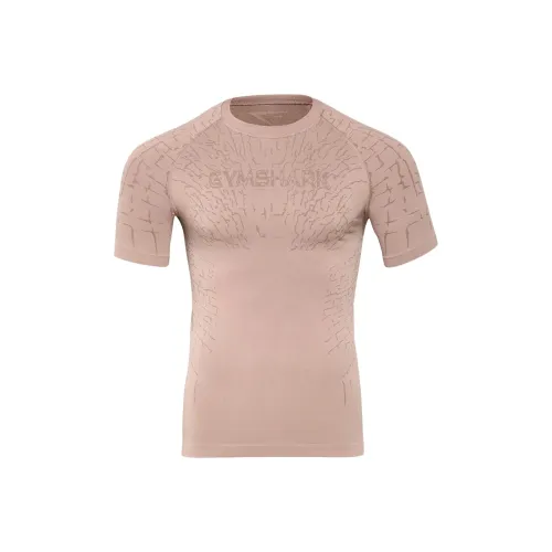 GYMSHARK Tectonic Seamless T Shirt Men's Mocha Fuchsia/Walnut Brown