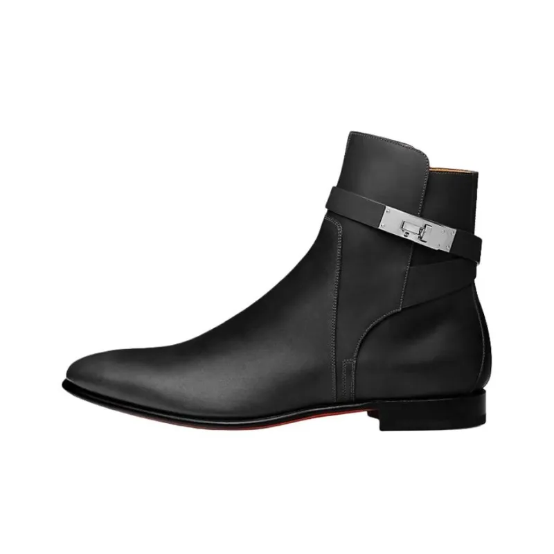 HERMES Neo Ankle Boots Men's Black-0