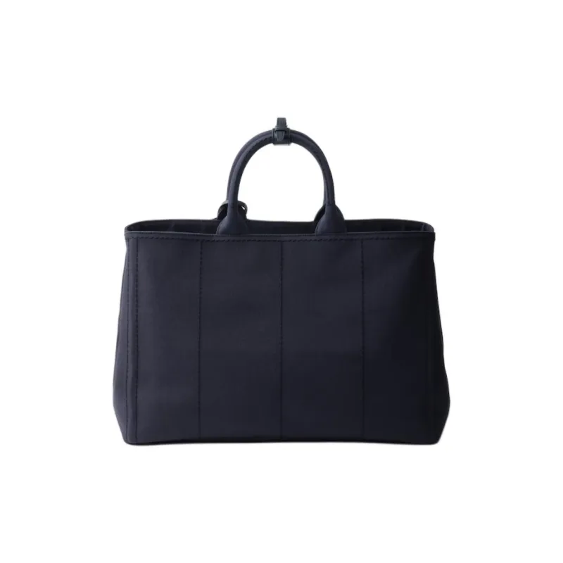PRADA Cotton Tote Bag, Shopping Bag, Shoulder Bag, Handbag Extra Large Men's Sea Blue-2