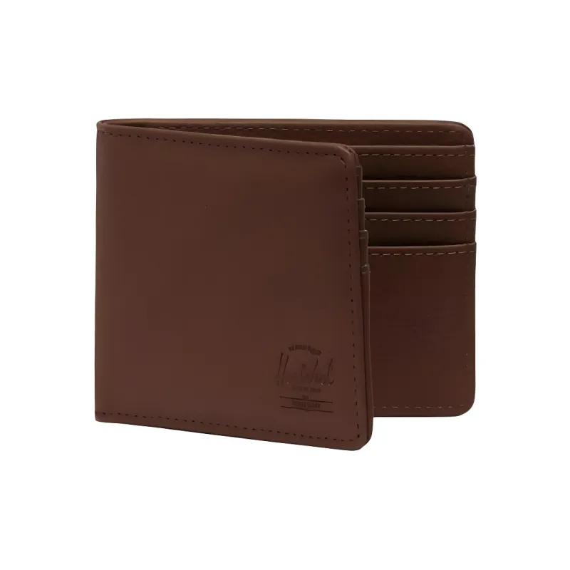 Herschel Litchi Grain Vegan Leather Wallet Unisex Saddle Brown-1