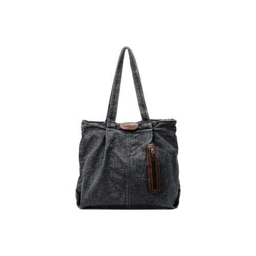 GOBLIN SHARKS 1759 Fabric Tote messenger Shoulder Bag Regular Women's Dark Tea/Blue