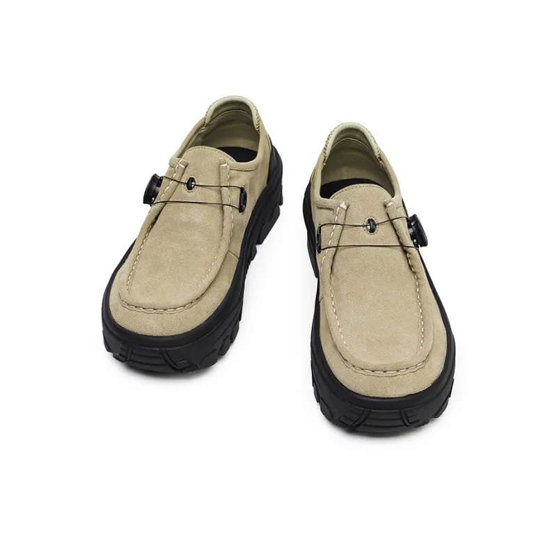 MOMGOG Men's Casual Shoes Men Low Top Khaki/Black-2