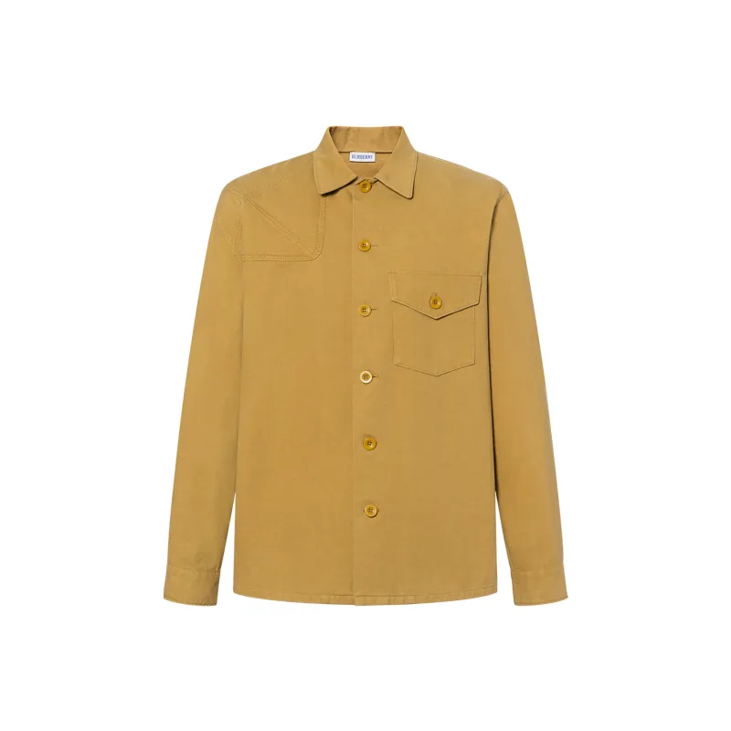 Burberry Panelled Cotton Shirt Shirt Men's Manila Color-0