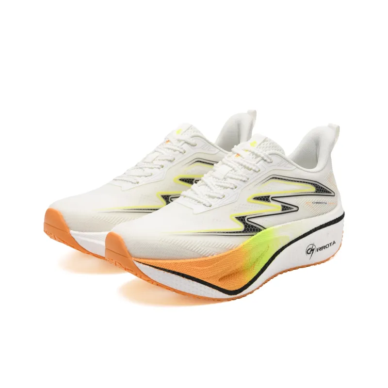 CHRROTA Low Top Running Shoes Unisex Green Orange Speed Shadow-2