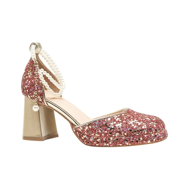KATHRYN WILSON Chunky Heel High Heels Women's-7