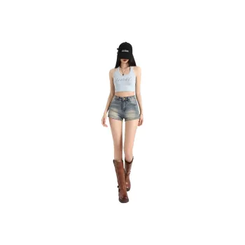 7 SEVFUN Denim Shorts Women's Nostalgic Blue