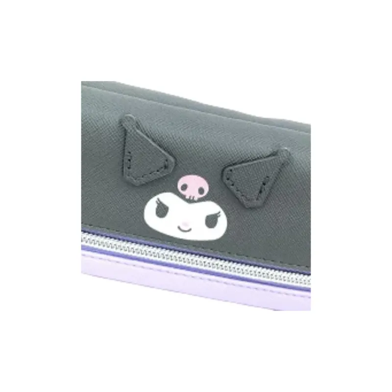 Sanrio Synthetic Leather Pencil Case Travel Storage Bag Women's Black-4