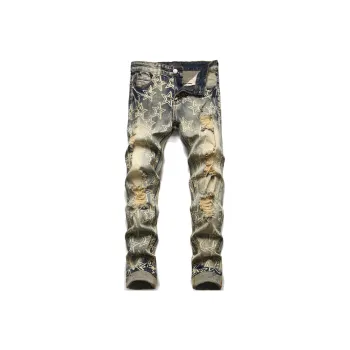 RASHOMONG Jeans Unisex Vintage Blue