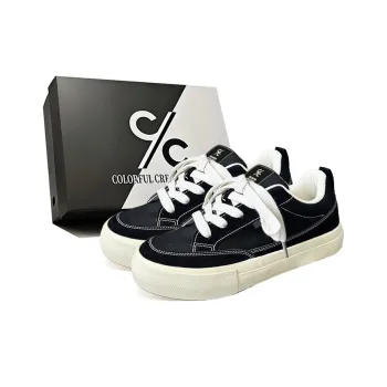 Colorful Creations Skateboard Shoes Men Low Top Black/Blue