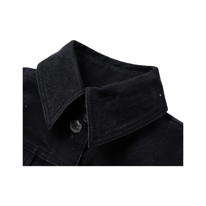 CHANEL Denim Jacket Women's Black-4
