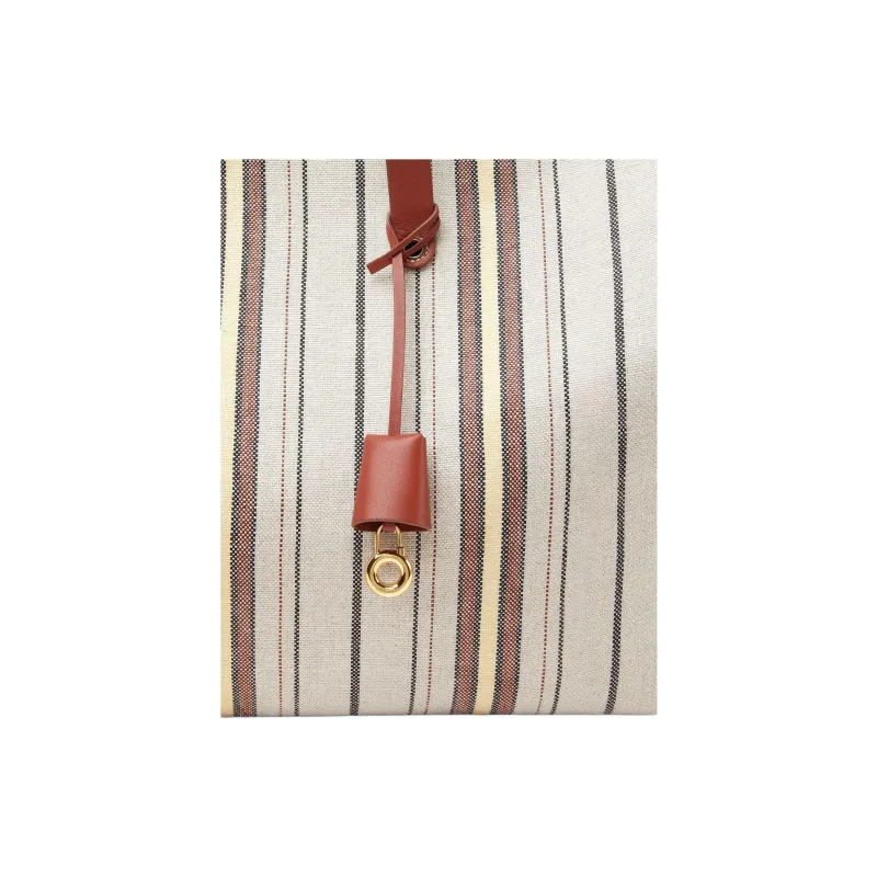 Loro Piana Linen Tote Bag, Shopping Bag, Handbag Women's Multicolor-5