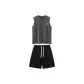 Dark Gray+Black[Tank Top Clothing Sets]
