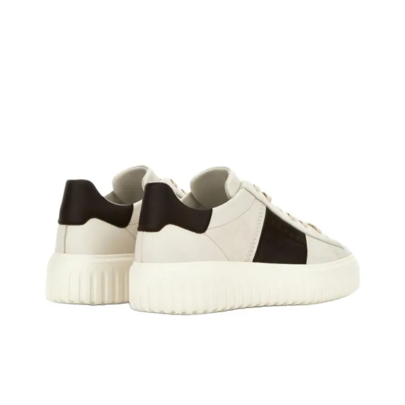 HOGAN H Stripes Low Top Skateboard Shoes Men's Ivory-4