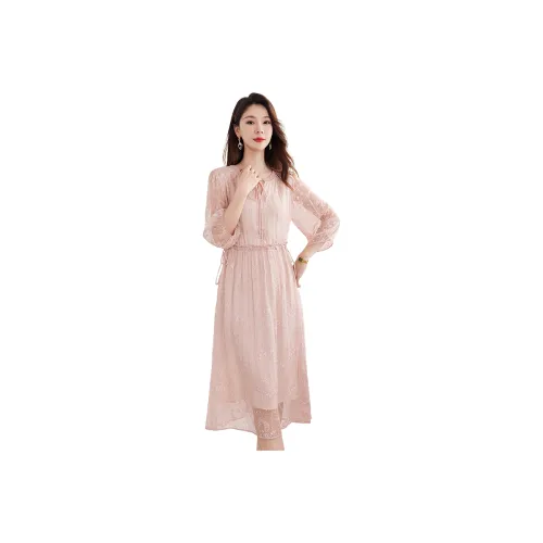 Yi Mengyuan Silk Short Sleeved Dress Women's
