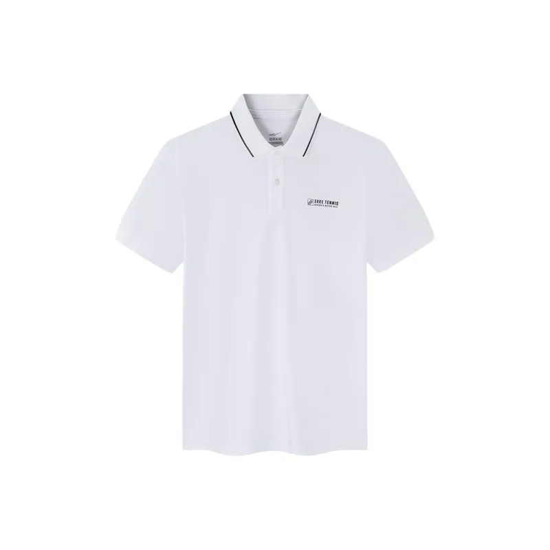 Erke Tennis Series Polo Shirt Men's True White-0