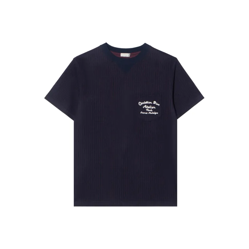 DIOR Quarterly New Products T Shirts Men Navy-8