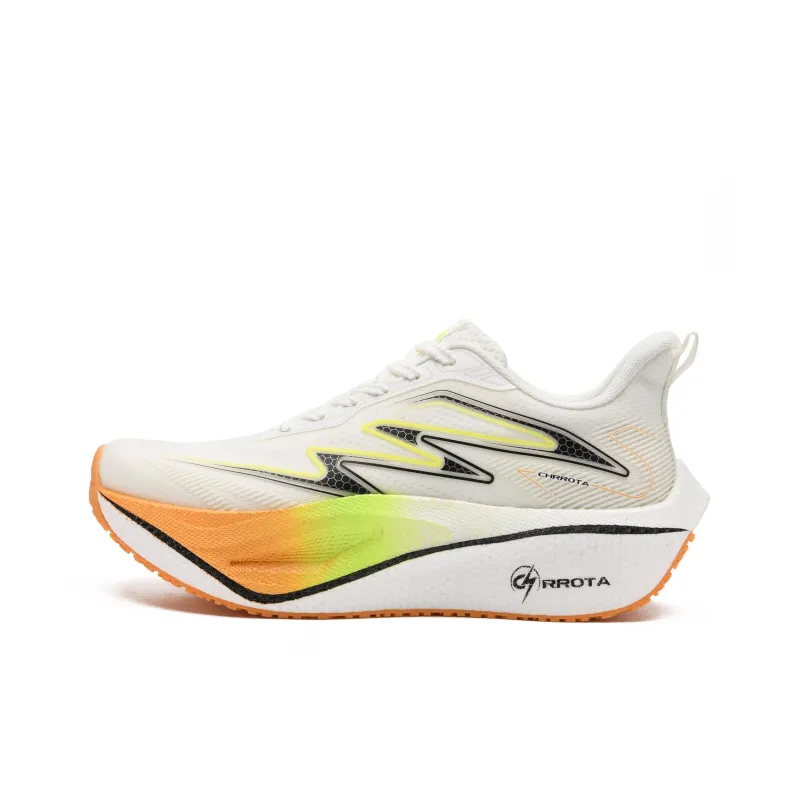 CHRROTA Low Top Running Shoes Unisex Green Orange Speed Shadow-0